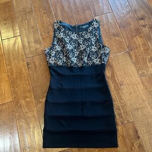 Forever 21 Black and Gold Mini Dress